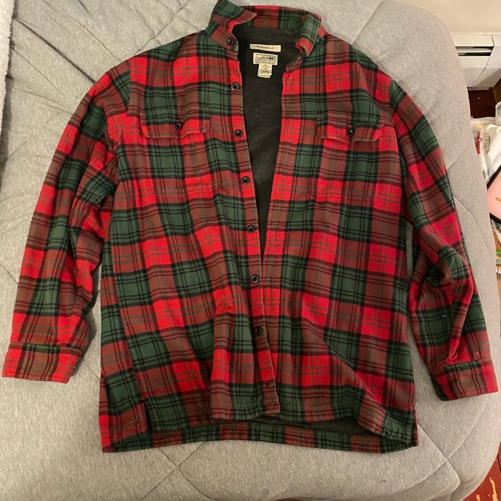Fleece lined ll bean flannel